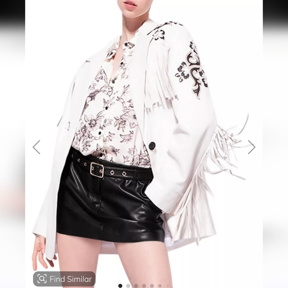 PINKO Corisha Tattoo Print Crepe Blouse - Picture 7 of 13